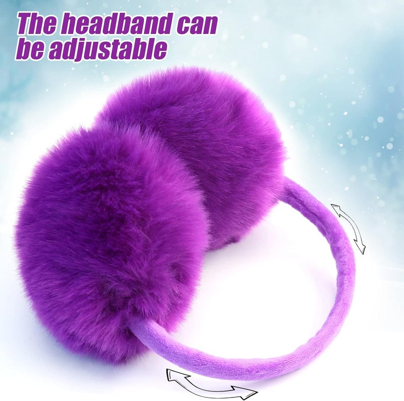 FSTEOE Winter Ear Muffs Women Warm Earmuff Girls Ear Warmers Soft Plush Outdoor Adjustable Ear Cover - Image 3